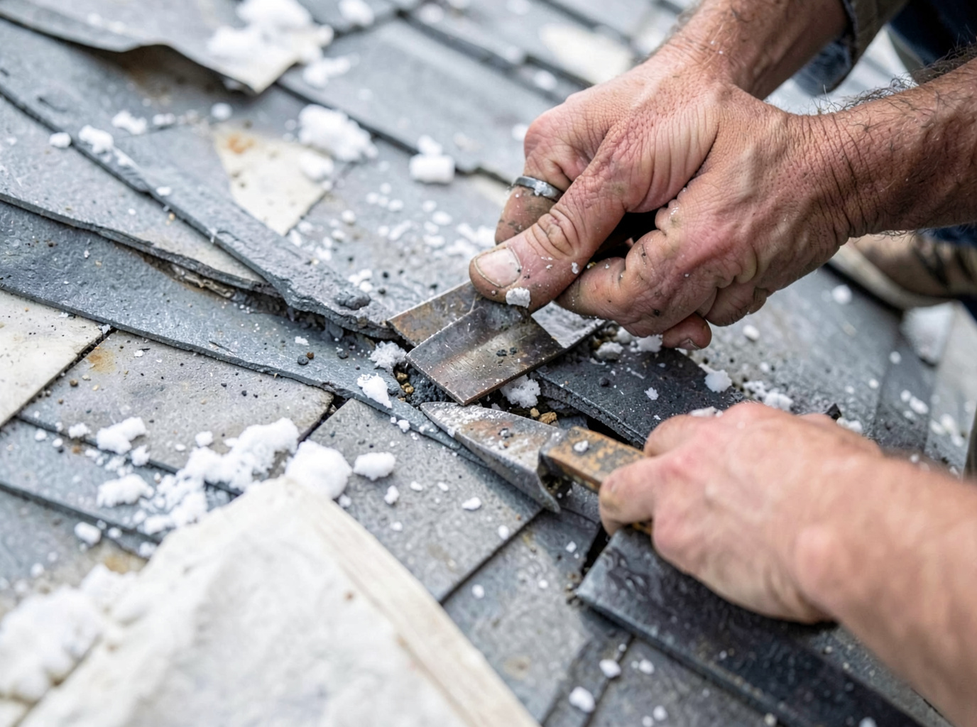 Snow Load Roof Damage Repair in Trenton